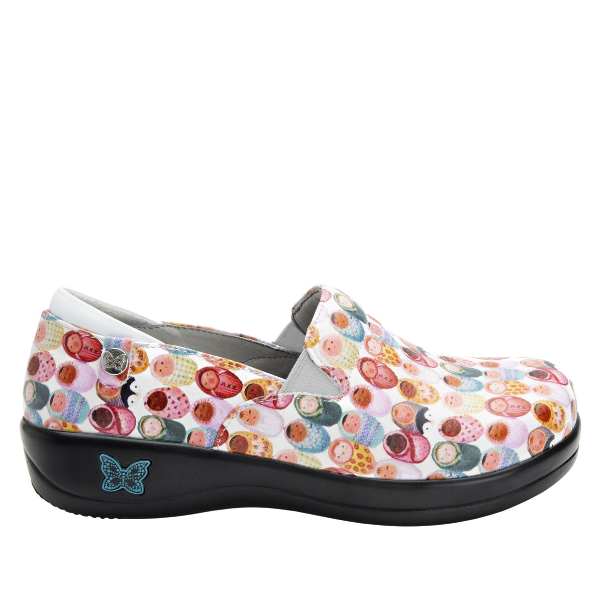Keli Fresh Baked White slip on style shoe with career casual outsole - KEL-7841_S2