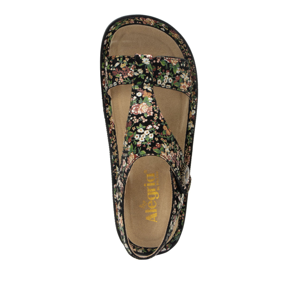 Kerri Earthy Bloom t-strap sandal on classic rocker outsole - KER-7404_S5