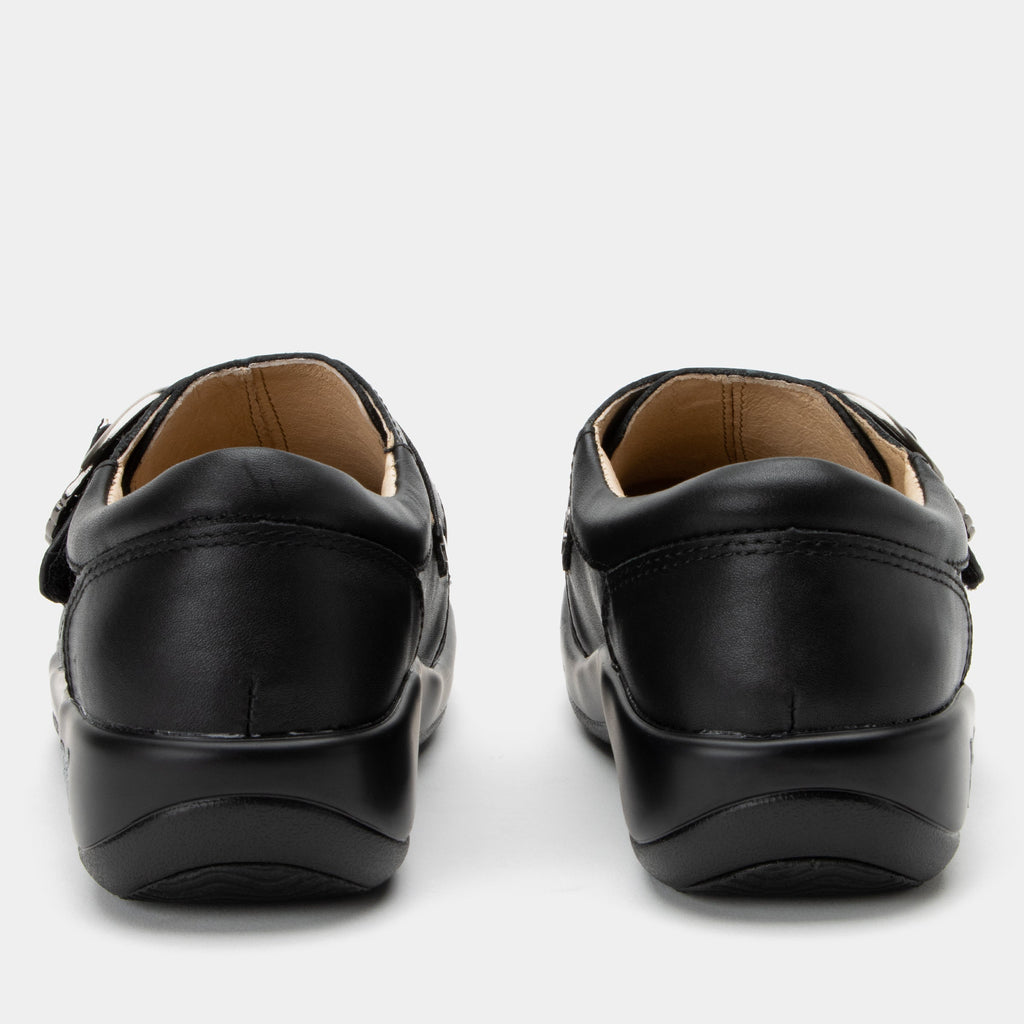 Khloe Black Nappa Professional Shoe | Alegria Shoes