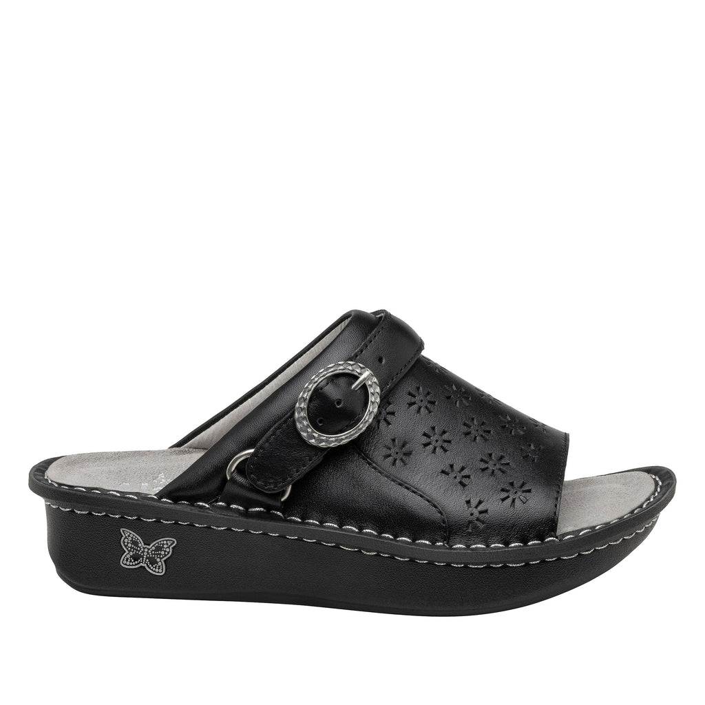 Klover Black Butter sandal with convertible swivel strap on classic rocker outsole- KLO-641_S3