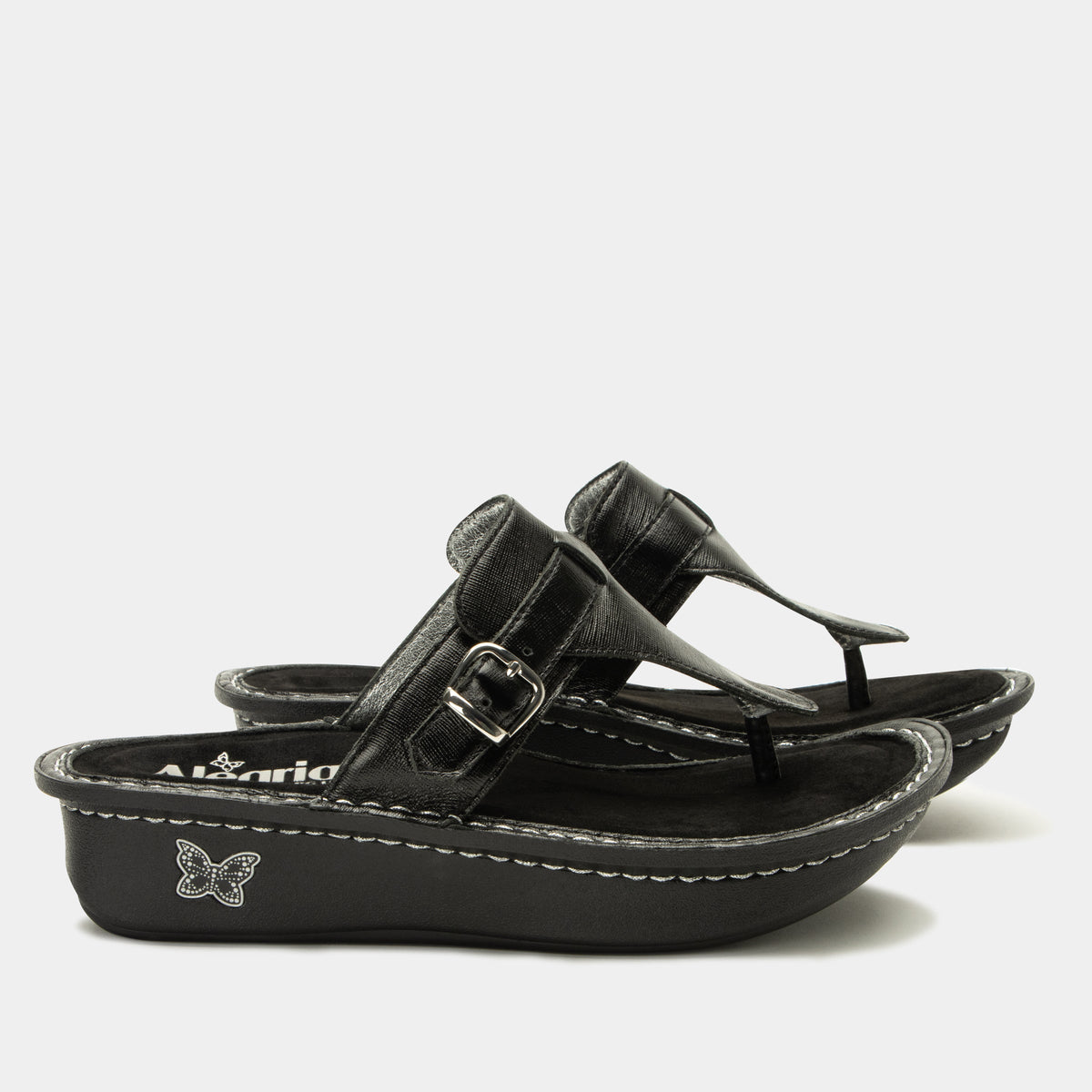 Kennedi Twinkle Black Sandal | Alegria Shoes