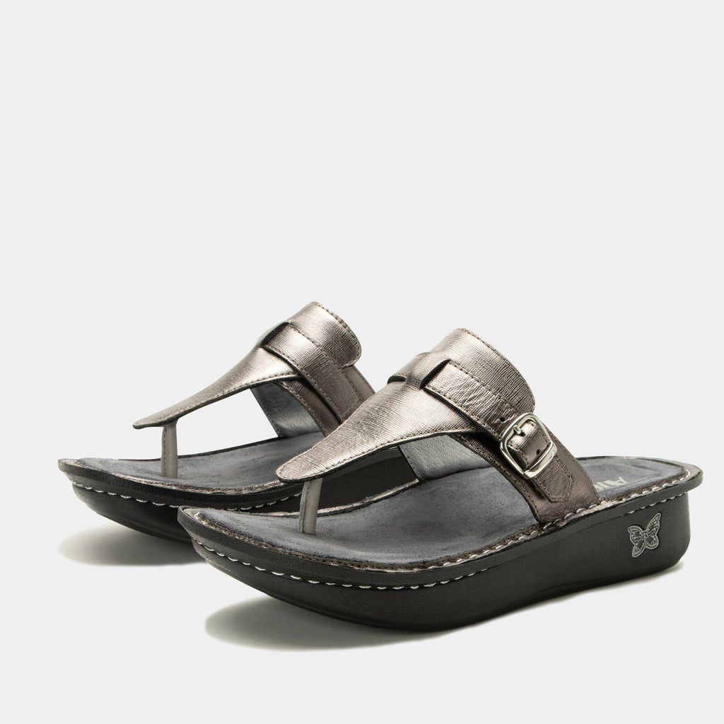 Kennedi Twinkle Pewter Sandal | Alegria Shoes