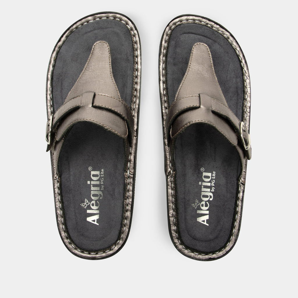 Kennedi Twinkle Pewter Sandal | Alegria Shoes
