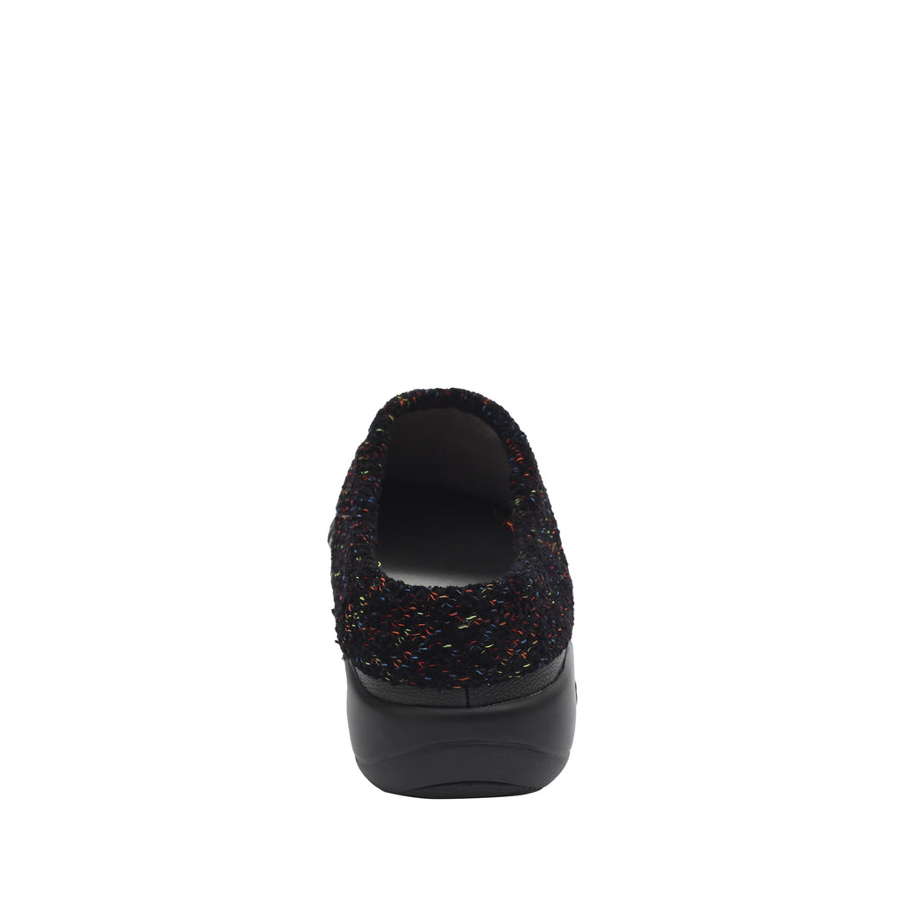 Kyah Black clog on career casual outsole, warm linings and knitted contrast collar for additional warmth - KYA-7630-S4