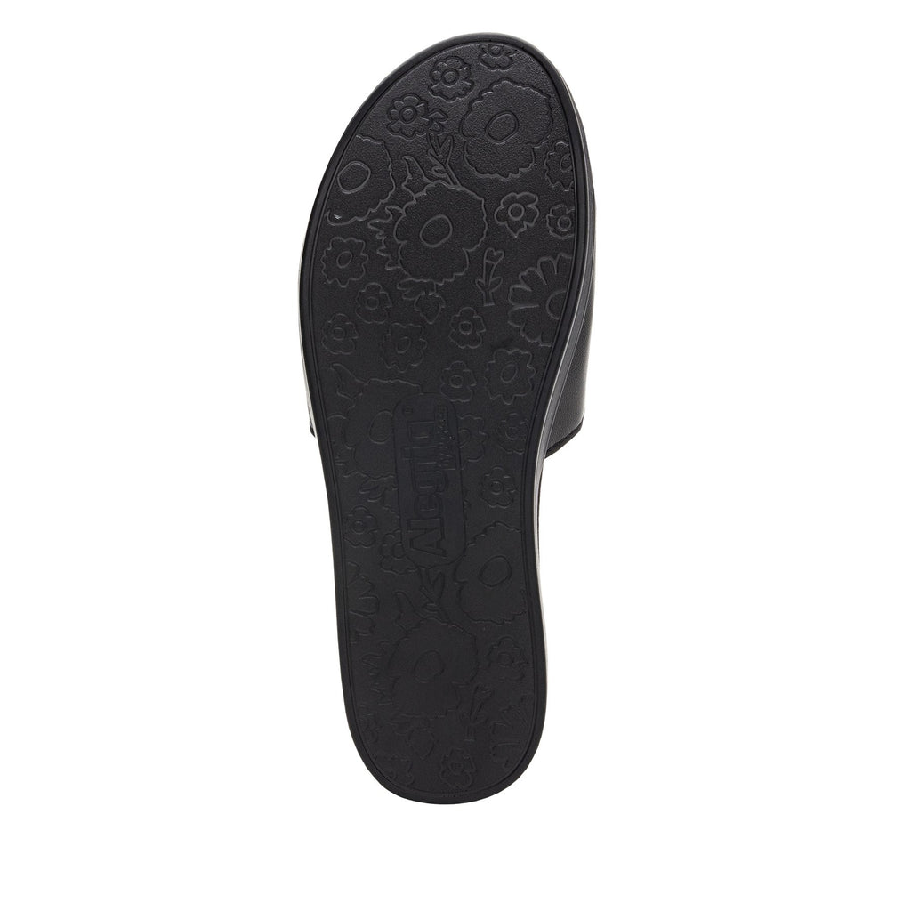 Lilie Black slip-on sandal with hook and loop adjustability and featherweight slip-resistance - LIL-601_S5