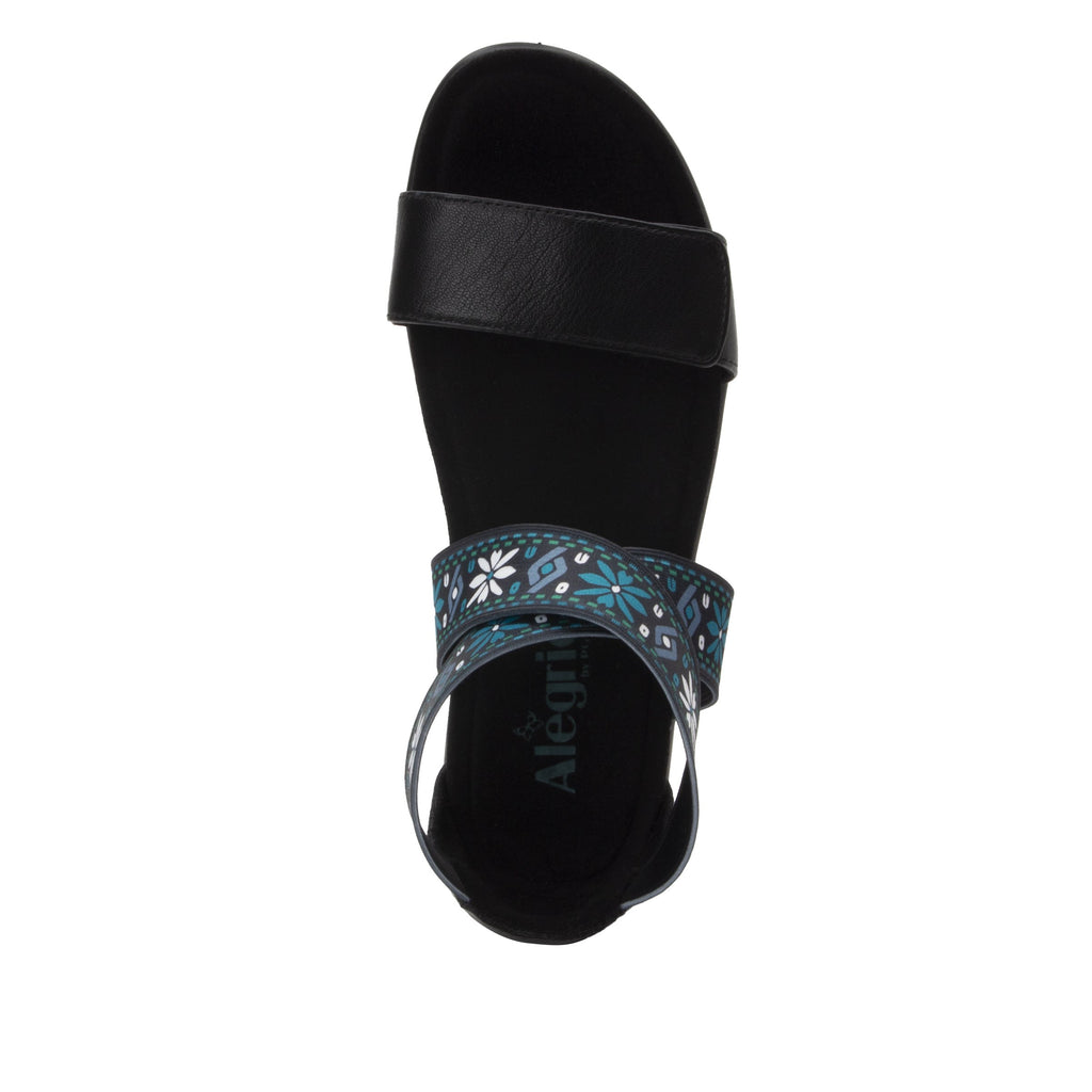 Lucia Aqua Comfort Flat sandal with criss cross elastic ankle strap and featherweight slip-resistance - LUC-7765_S4