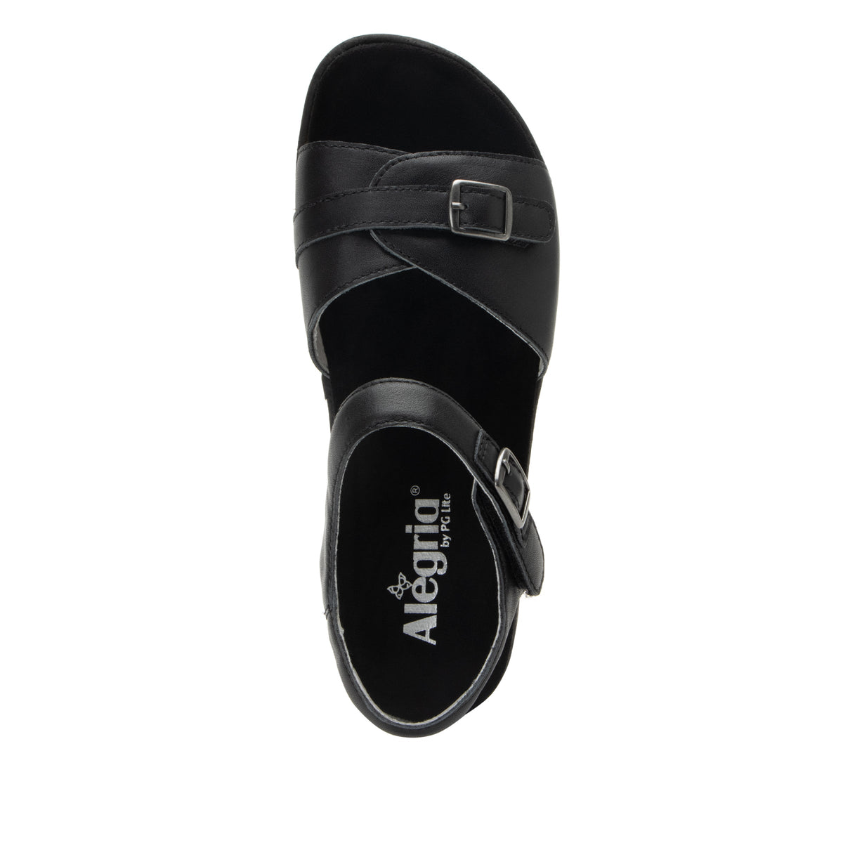 Maryn Coal sandal with adjustable straps on a mini cork wedge rocker outsole- MAR-7406_S4