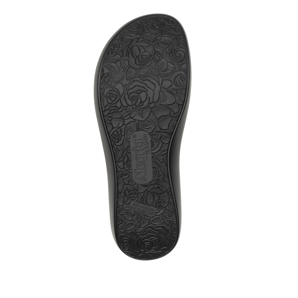 Moxi Free Spirit Crow Comfort Flat flip-flop sandal with adjustable hook and loop closure and decorative ring detailing set on featherweight slip-resistance outsole - MOX-7551_S6