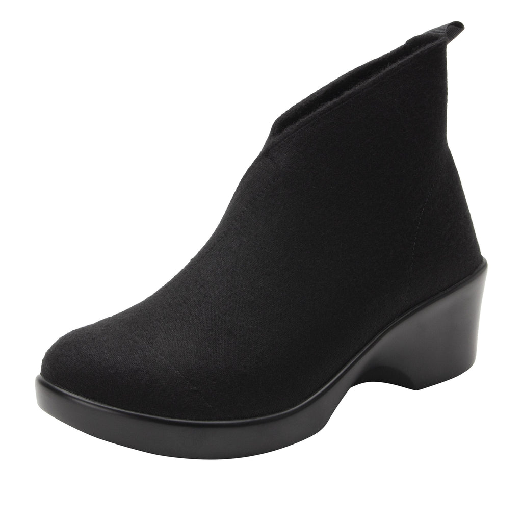 Nadya Black Fleece Boot | Alegria Shoes