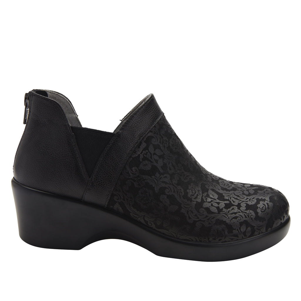 Natalee Goth You're Cool bootie, with double elastic gore and back zipper on career fashion outsole - NAT-7928_S2