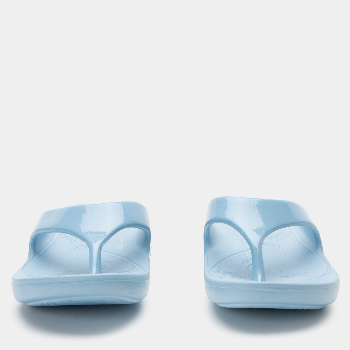 Ode Dusty Blue Gloss Sandal | Alegria Shoes