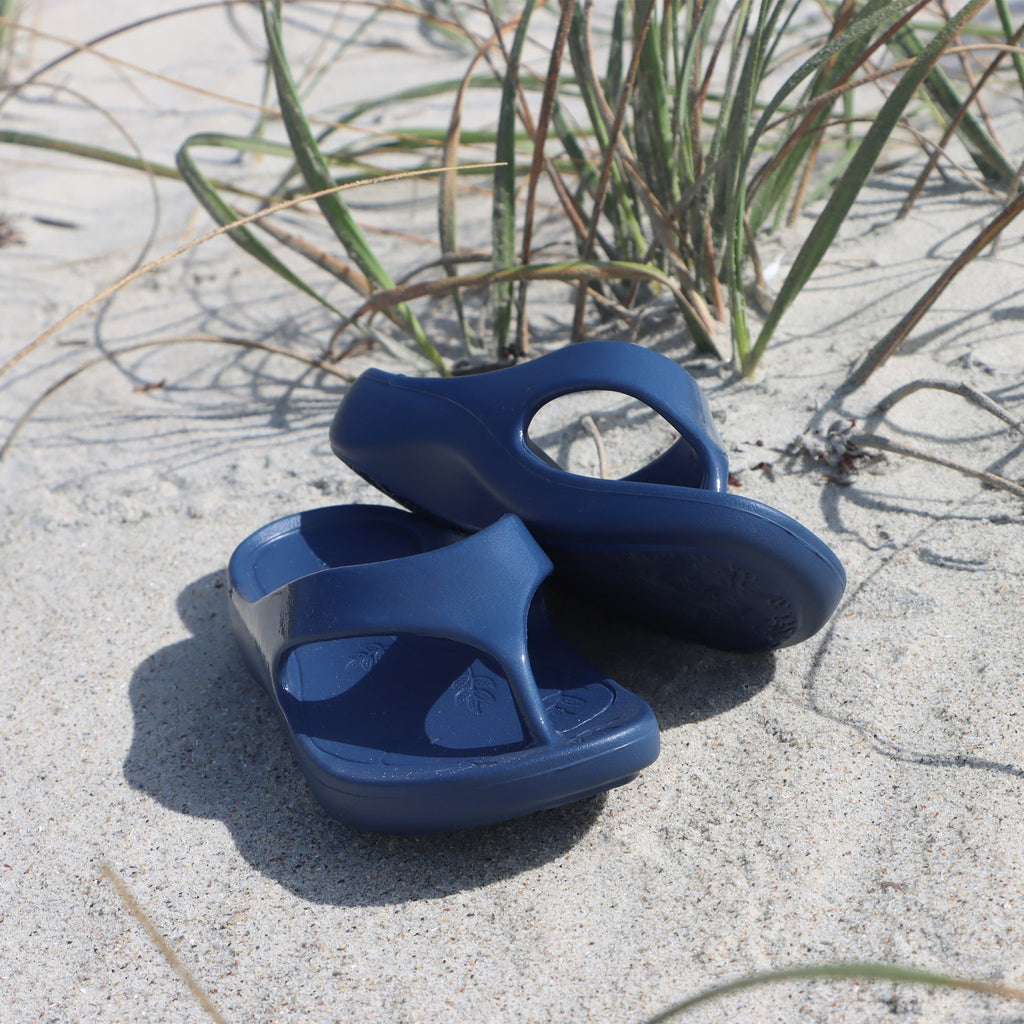 Ode Navy Gloss EVA flip-flop sandal on recovery rocker outsole - ODE-7448_S2