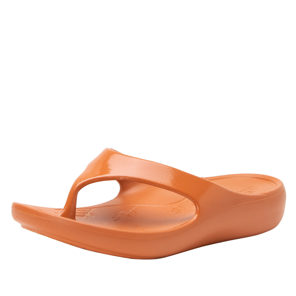 Ode Tangerine Gloss EVA flip-flop sandal on recovery rocker outsole - ODE-7452_S1