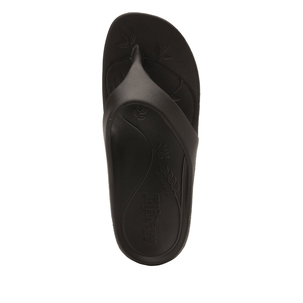 Ode Black EVA flip-flop sandal on recovery rocker outsole - ODE-601_S5
