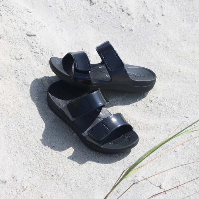 alegria Orbyt Black Gloss Sandal