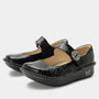 Paloma Black Embossed Rose Mary Jane | Alegria Shoes