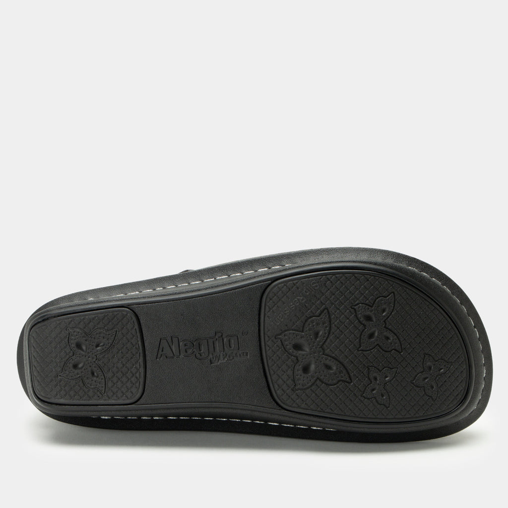 Paloma Black Embossed Rose Mary Jane | Alegria Shoes