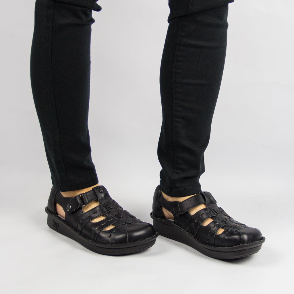 Pesca Black Butter Sandal - Alegria Shoes - 2 (8688662925)
