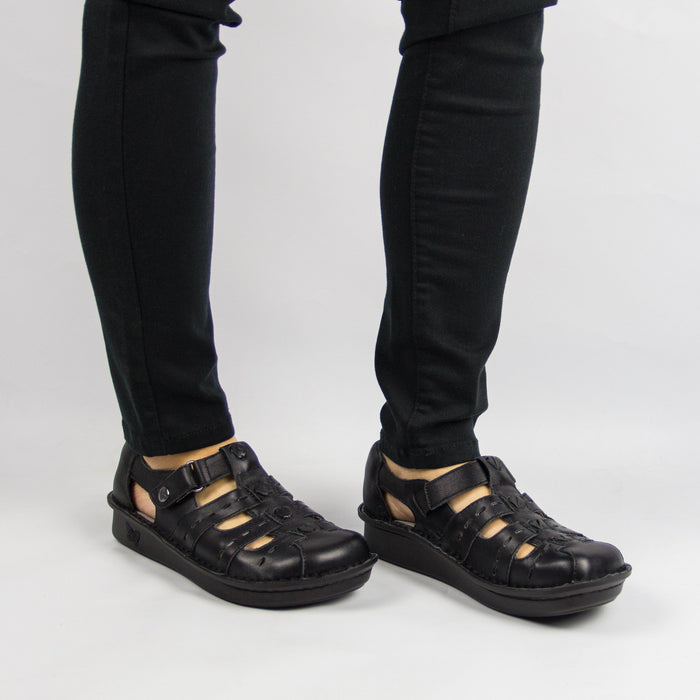 alegria Pesca Black Butter Sandal