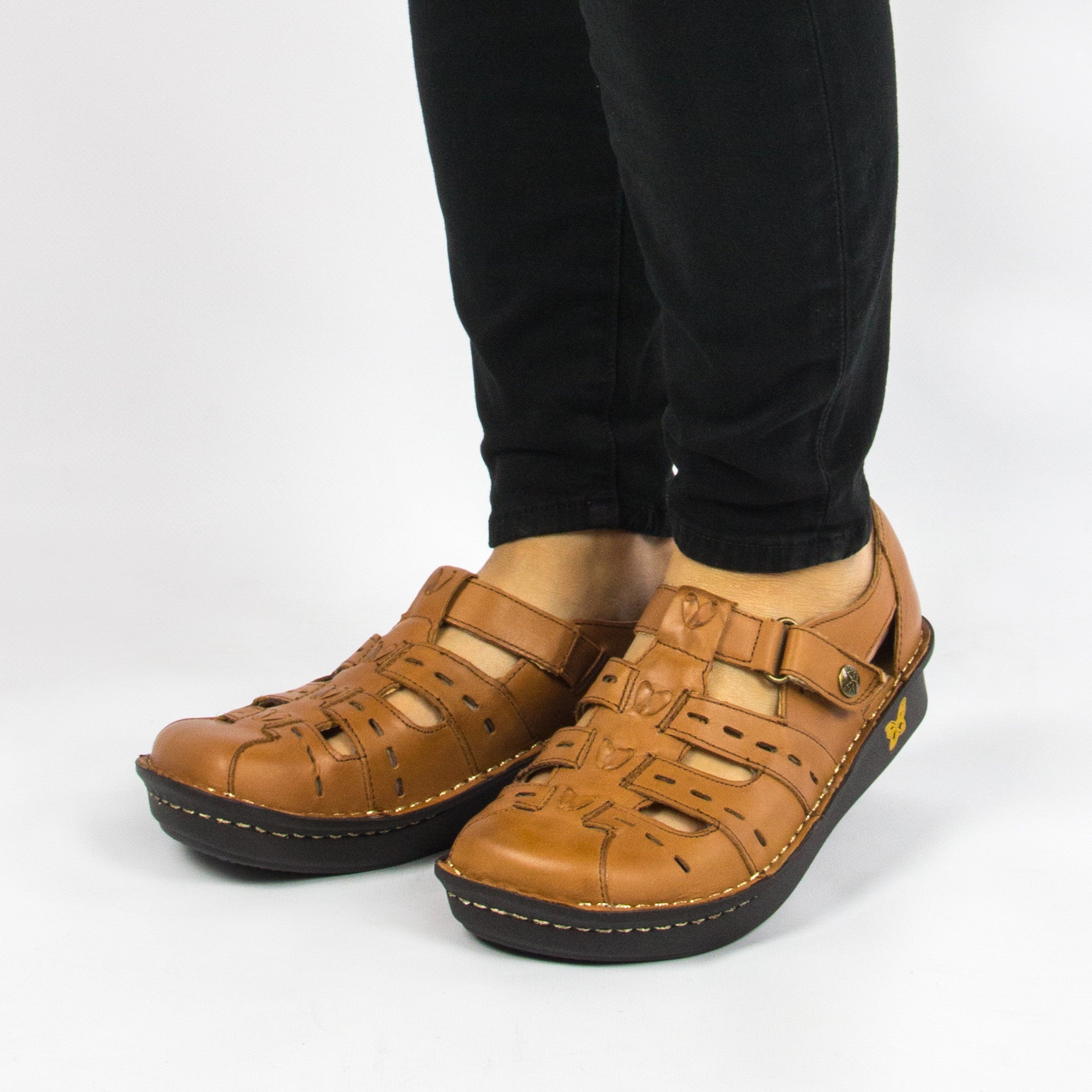 Pesca Cognac Sandal - Alegria Shoes