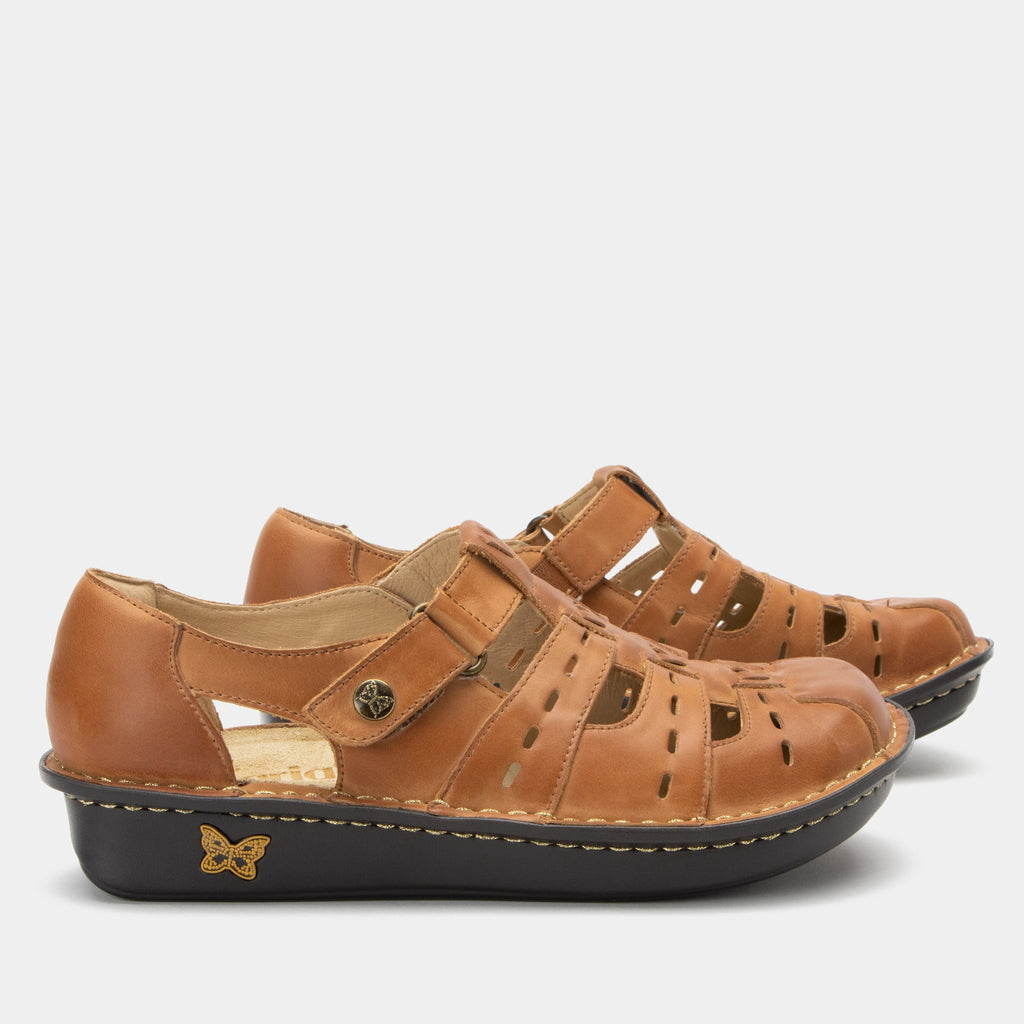 Pesca Cognac Sandal | Alegria Shoes