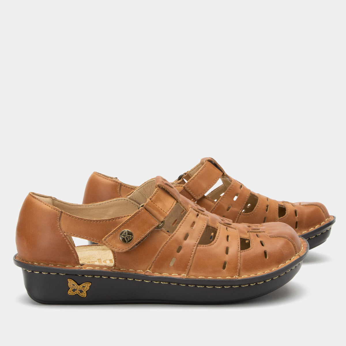Pesca Cognac Sandal | Alegria Shoes