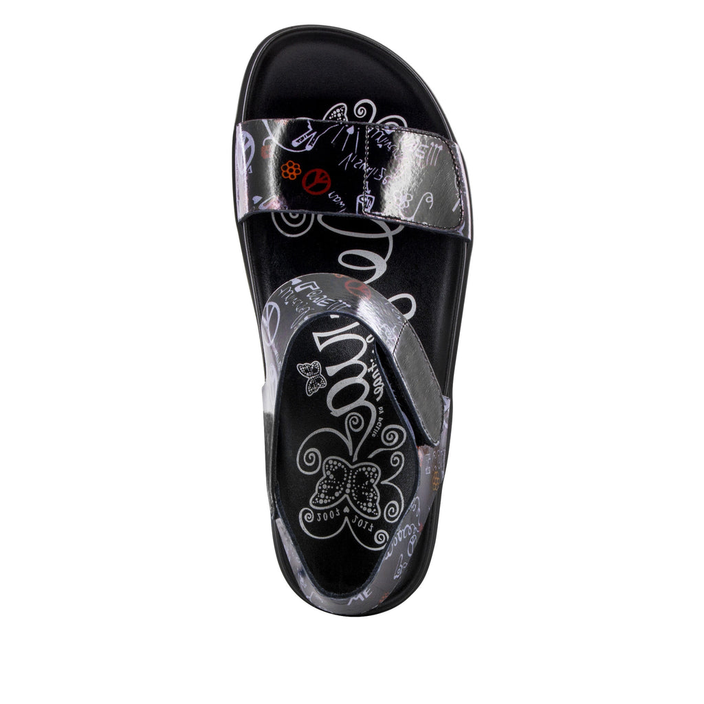 Playa Peace & Love Black Sandal (9235441933)