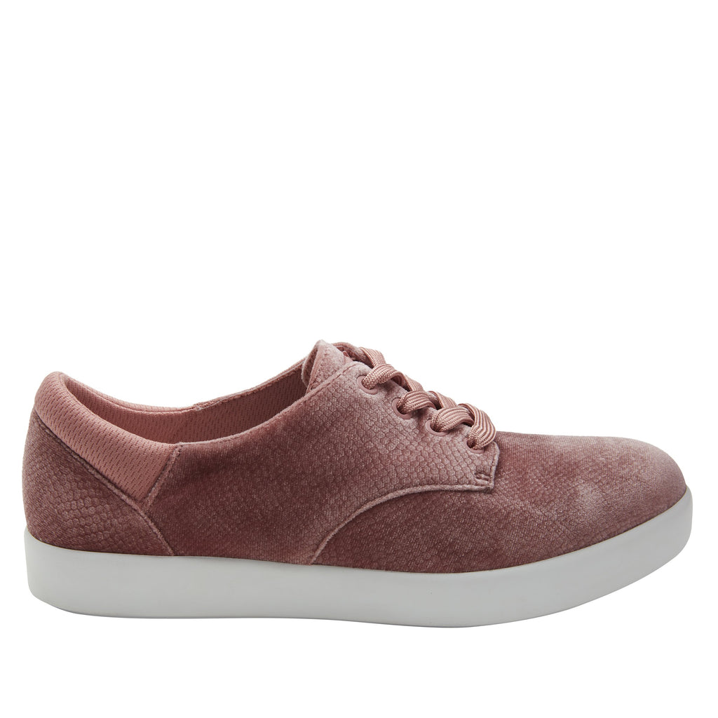 Poly Blush Velvet Snake casual shoe on Comfort Athleisure outsole, with stain-guarded vegan textile upper for added flair.  POL-7905_S2
