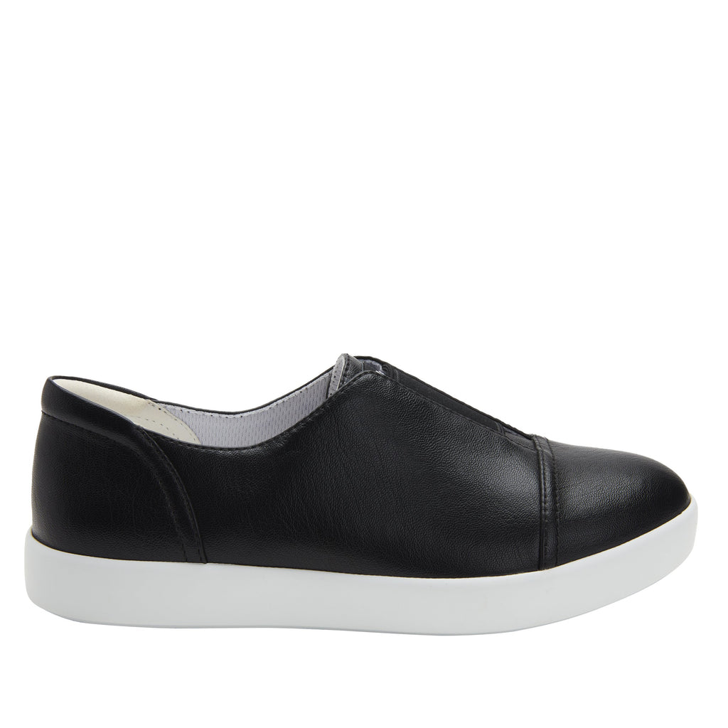 Posy Black Napa slip-on shoe  on the Comfort Athleisure outsole, a fashionable choice for your outfit of the day.  POS-601_S2