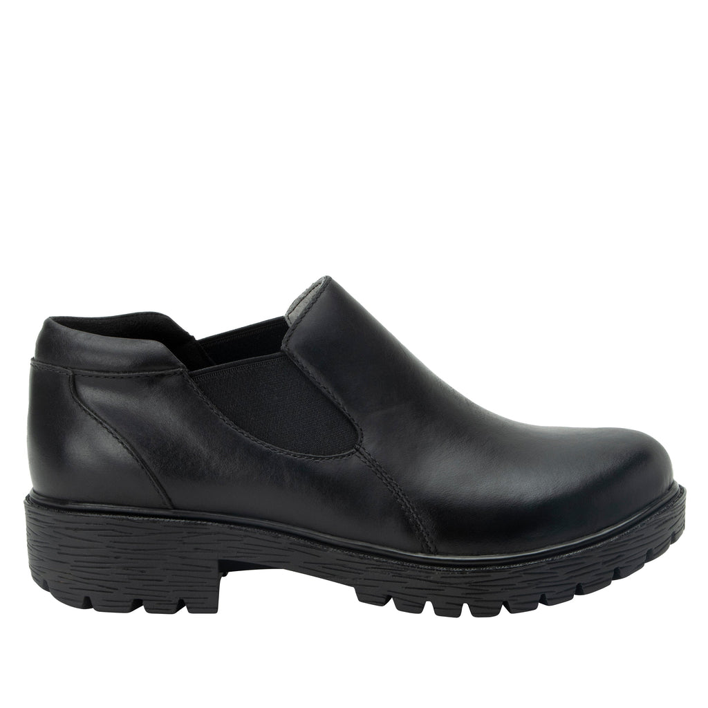 Ramona Oiled Black leather shoe on the new Luxe Lug outsole - RAM-7582_S2