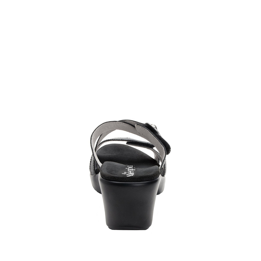 Roux Black Sandal | Alegria Shoes