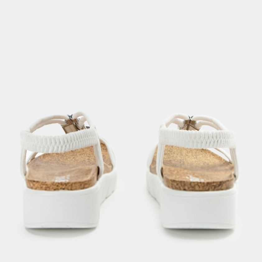 Roz True White Sandal - Alegria Shoes