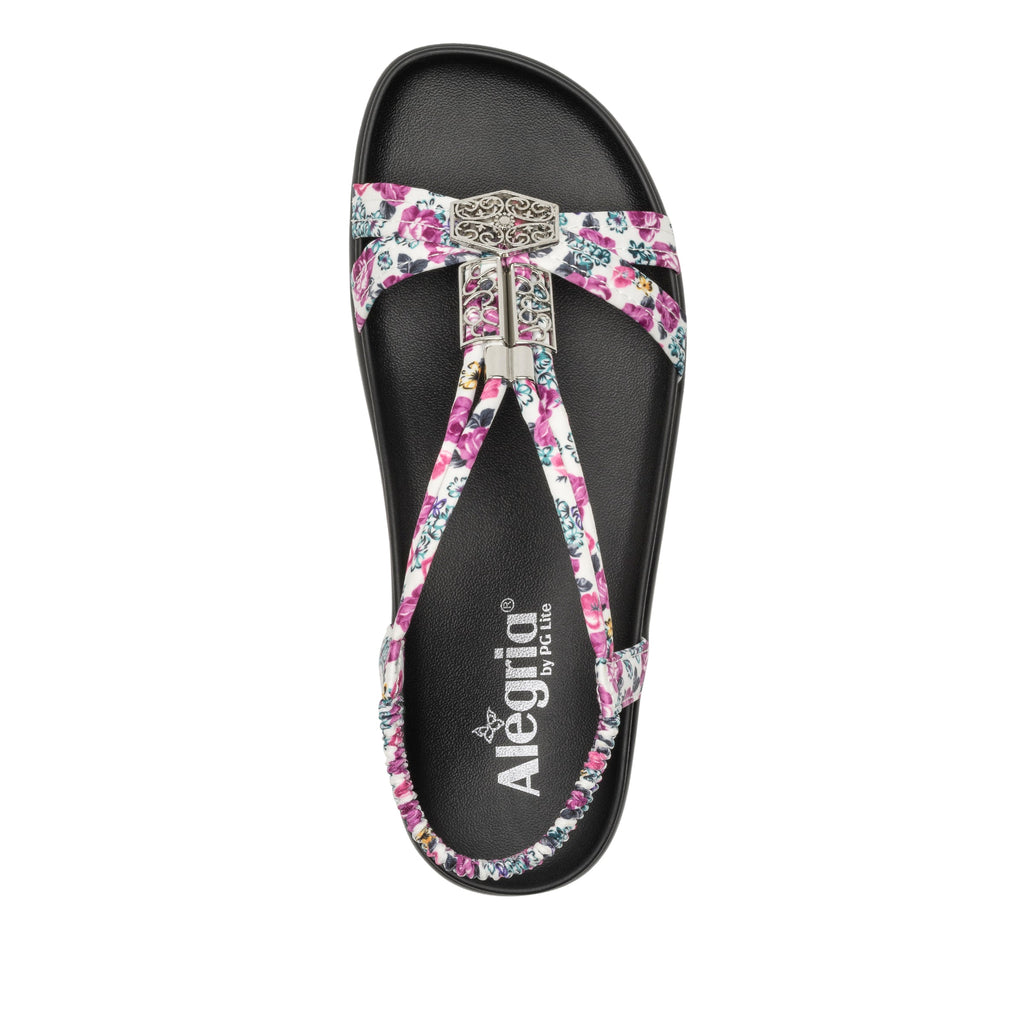 Roz Lovely Fuchsia t-strap sandal with vegan uppers and decorative hardware - ROZ-7553_S5