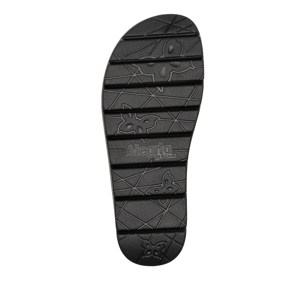 Roz Charm Black Sandal | Alegria Shoes