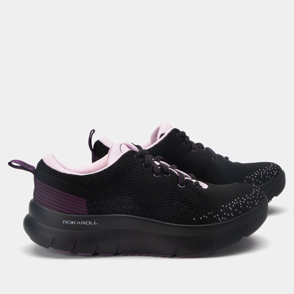 Roll On Plum shoe on our Rok n Roll™ outsole with a Dream Fit® knit upper RRRO-7619_S2