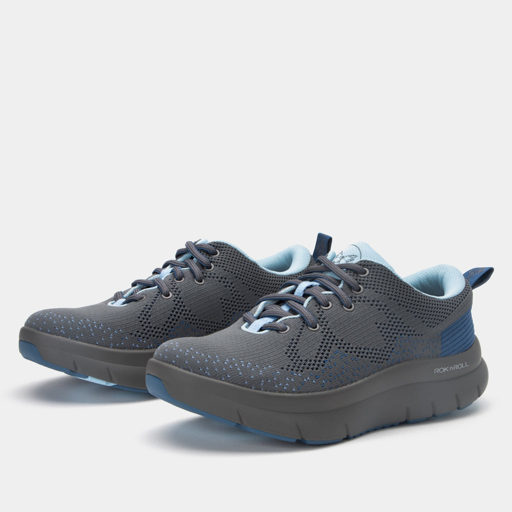 Roll On Blue Whisper shoe on our Rok n Roll™ outsole with a Dream Fit® knit upper RRRO-7620_S1