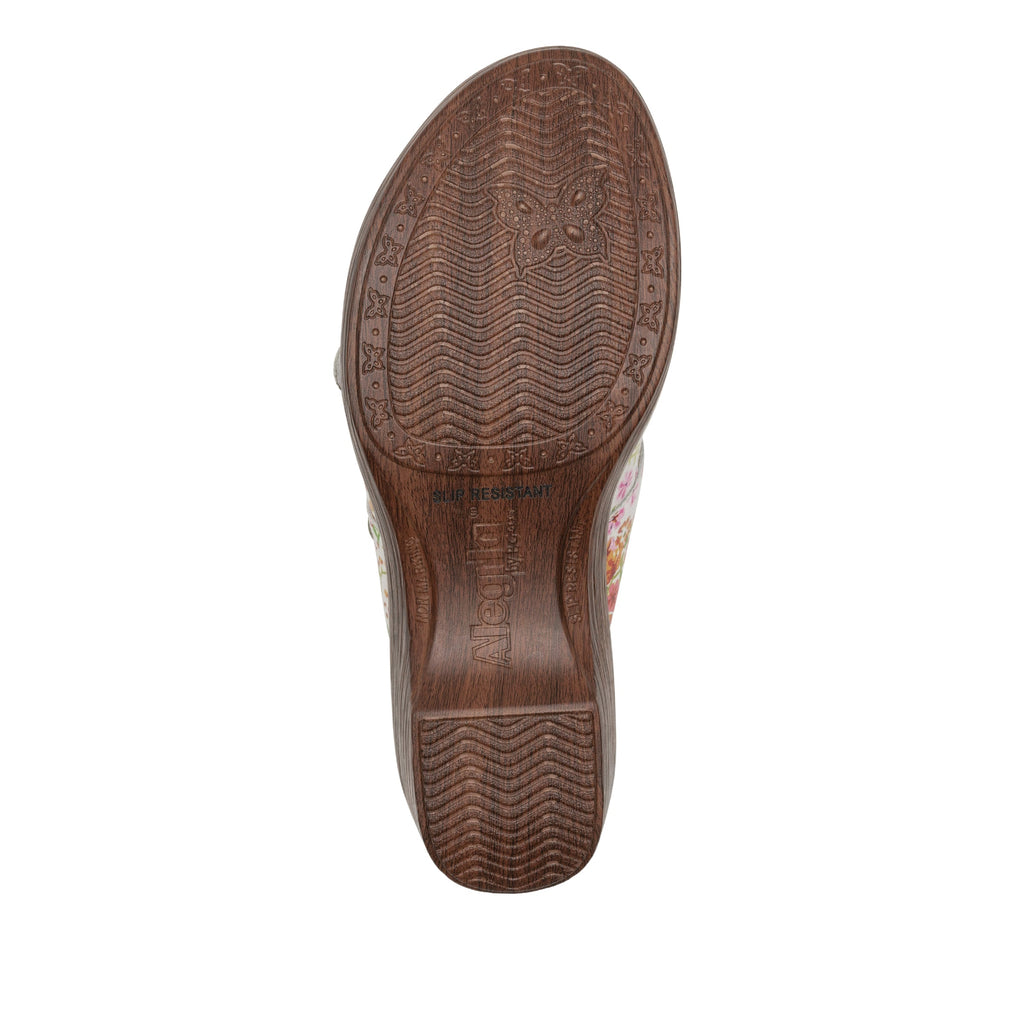 Sierra Prime Time two-strap adjustable hook and loop sandal on a wood look wedge outsole - SIE-7503_S6