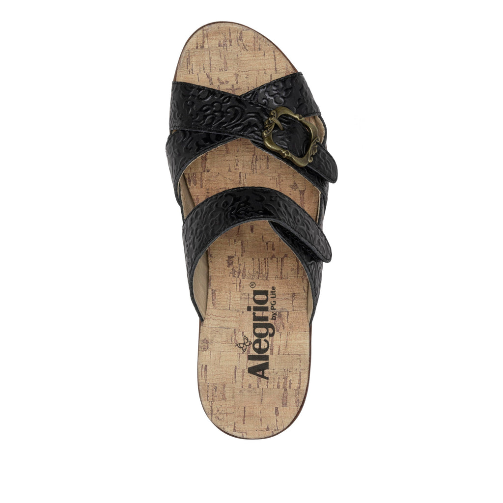 Sierra Go For Baroque two-strap adjustable hook and loop sandal on a wood look wedge outsole - SIE-7507_S5