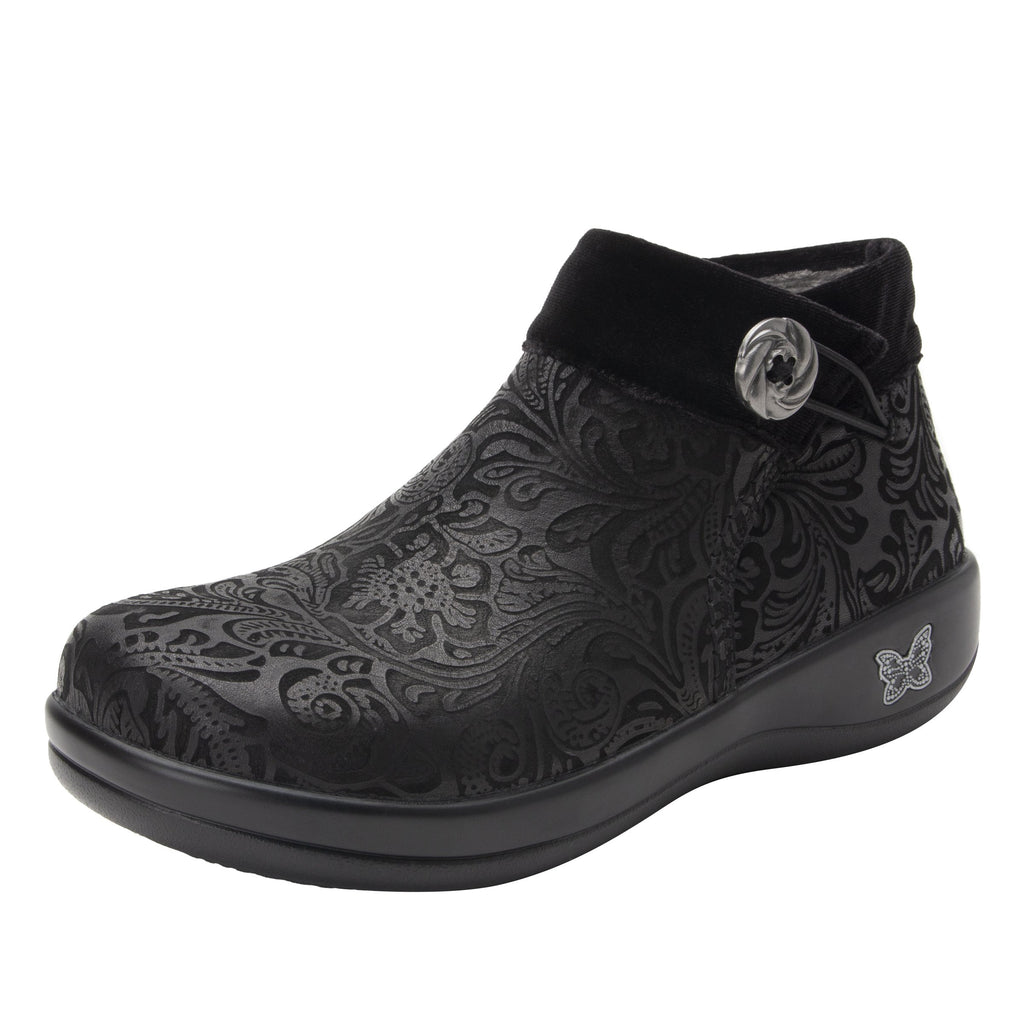 Sitka Damask Bootie on Career Casual with contrast knit collar and warm linings for cooler weather. SIT-7644_S1