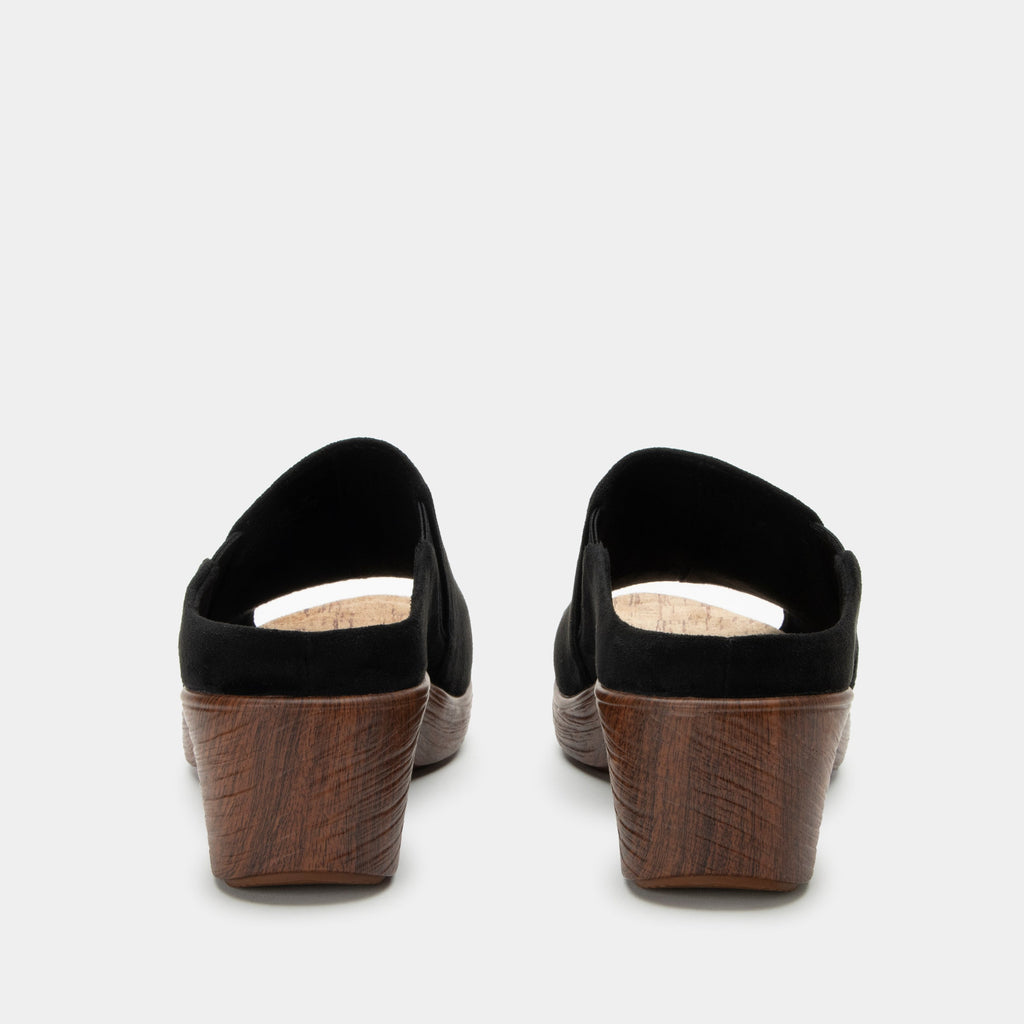 Shilaine Stretch Black Sandal | Alegria Shoes