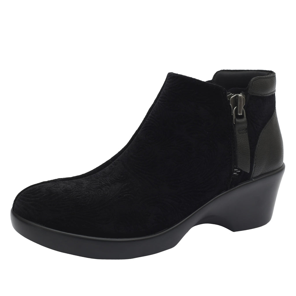 Sloan fashionable bootie on career fashion wedge with Dream Fit® stretch velvet upper - SLO-7617_S1