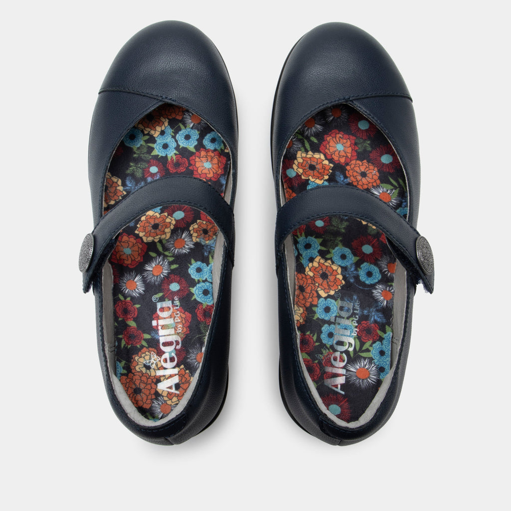 Sofi Navy Gloss Shoe | Alegria Shoes