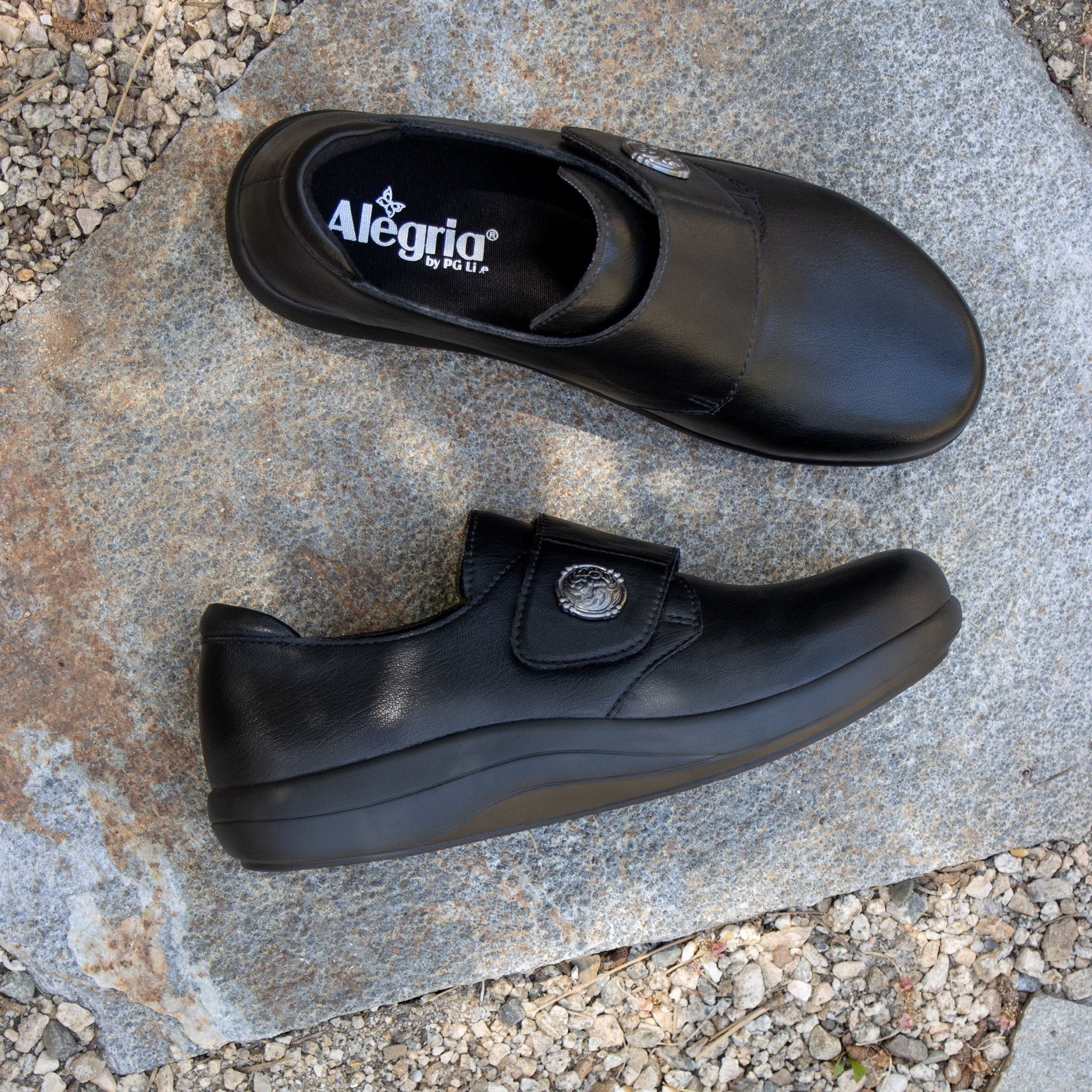 Spright Black Smooth Shoe - Alegria Shoes