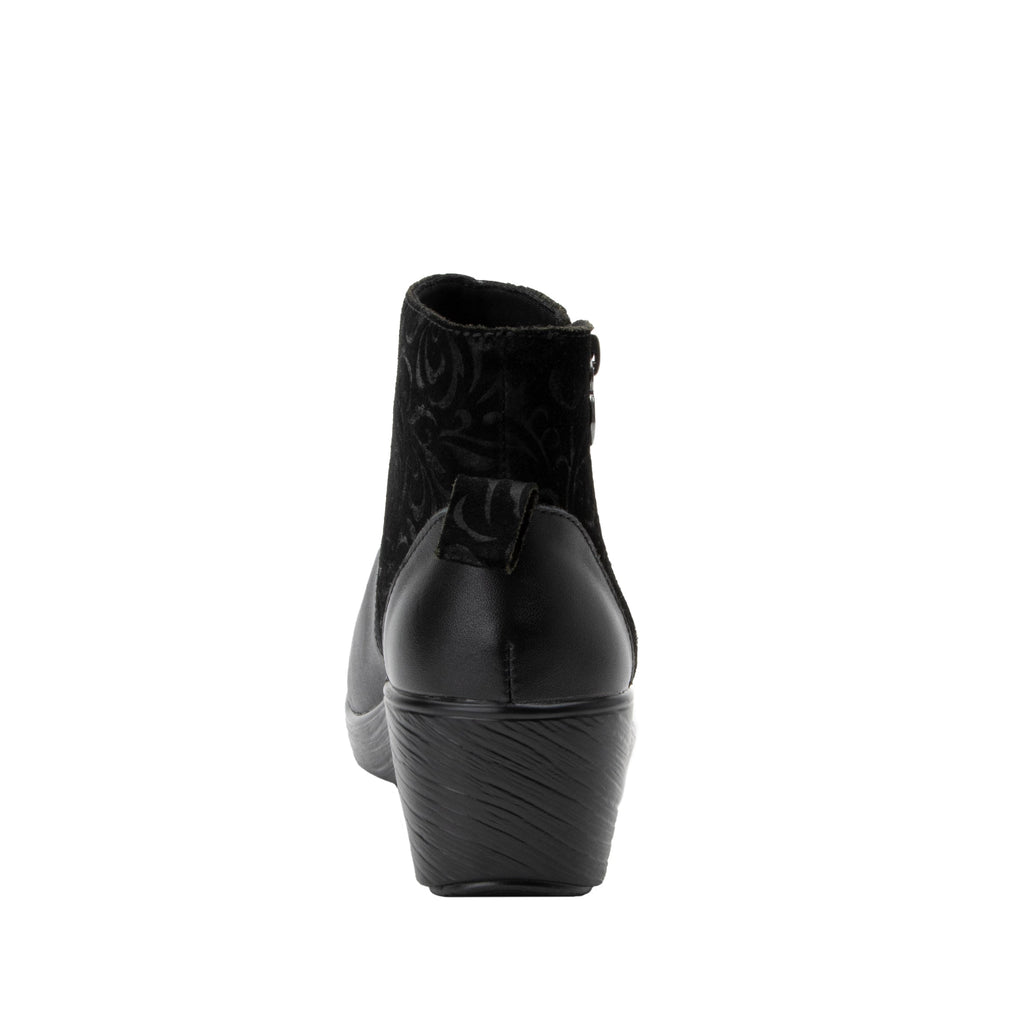 Serina Deluxe Boot with an outside zipper on a wood look wedge outsole - SRI-7589_S4