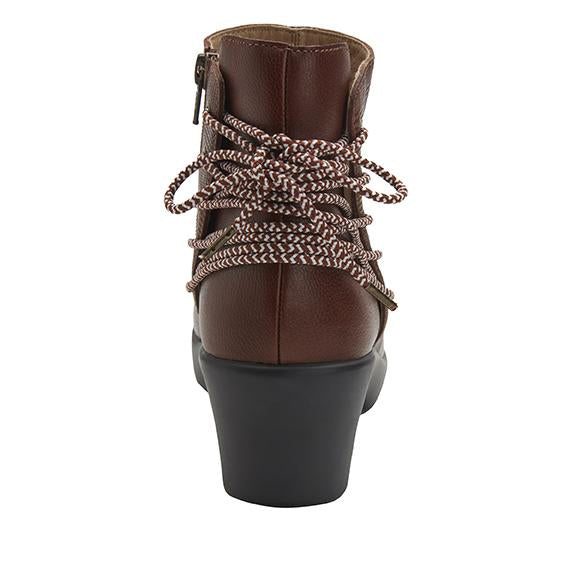 Stevee Plaidly Brown features a stylish zig-zag adjustable Lace-up detail with a side zip closure and contrast leather at the ankle and boot shaft - STE-7925_S3