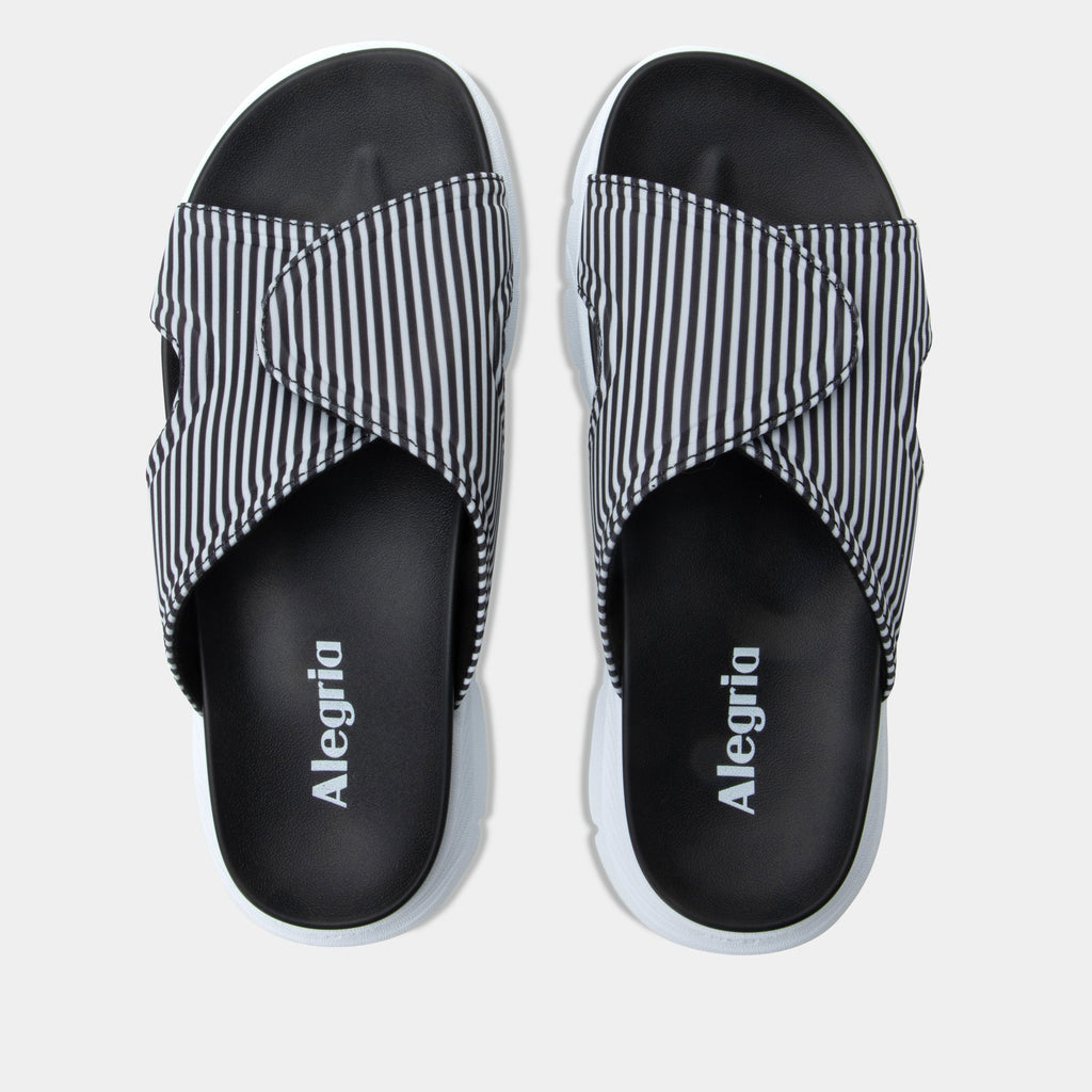 Sunie Stripes Sandal | Alegria Shoes