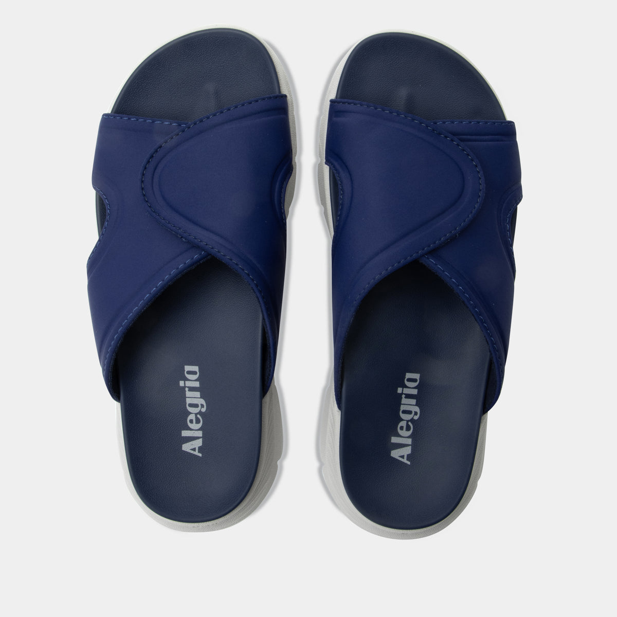 Sunie Navy Sandal | Alegria Shoes