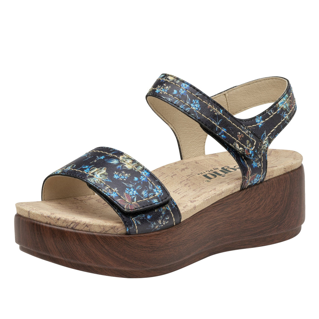 Rubie Passionate Sandal - Floral Print Vegan Leather With Adjustable Straps