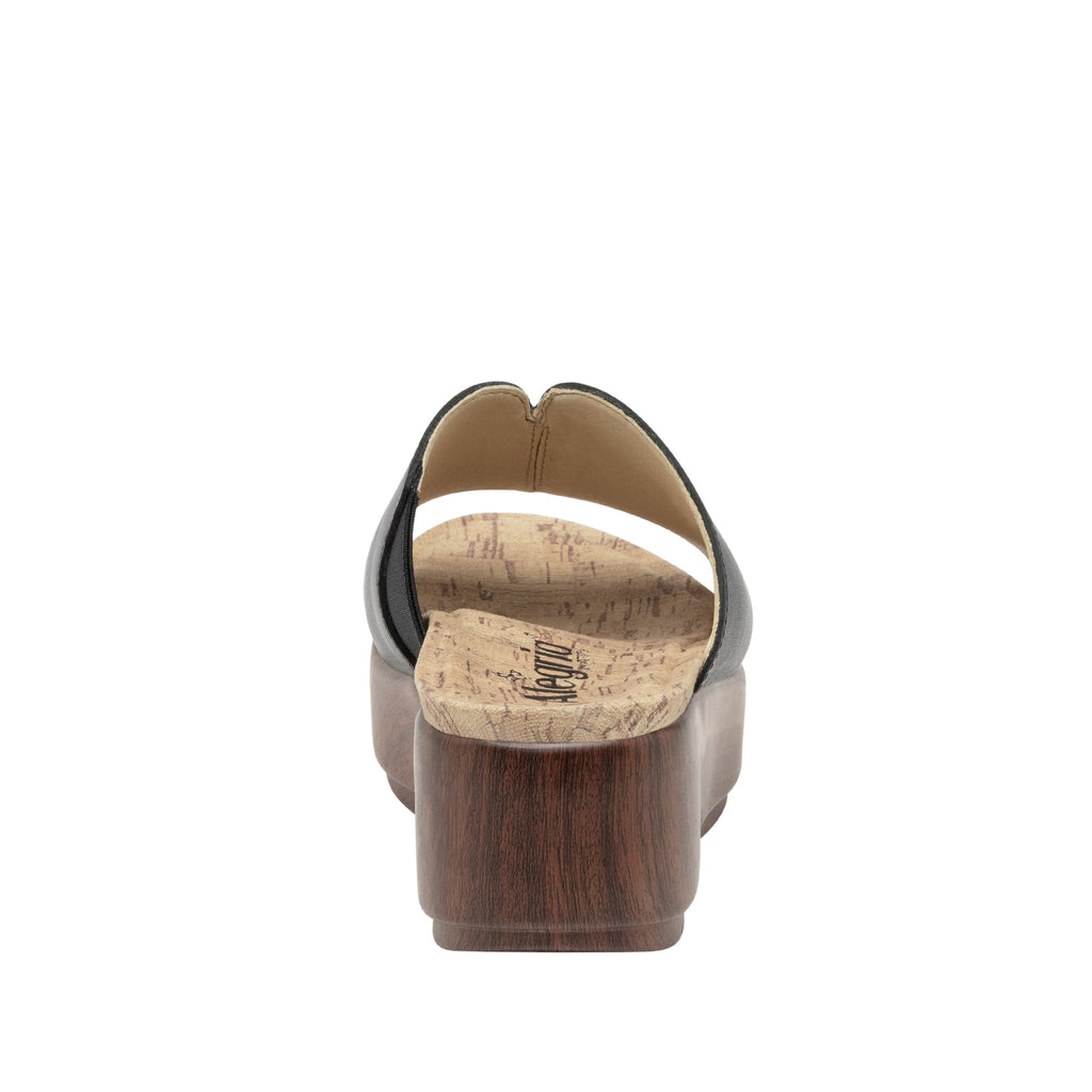 Triniti Black Butter slide sandal on comfort flatform outsole- TRI-641_S4