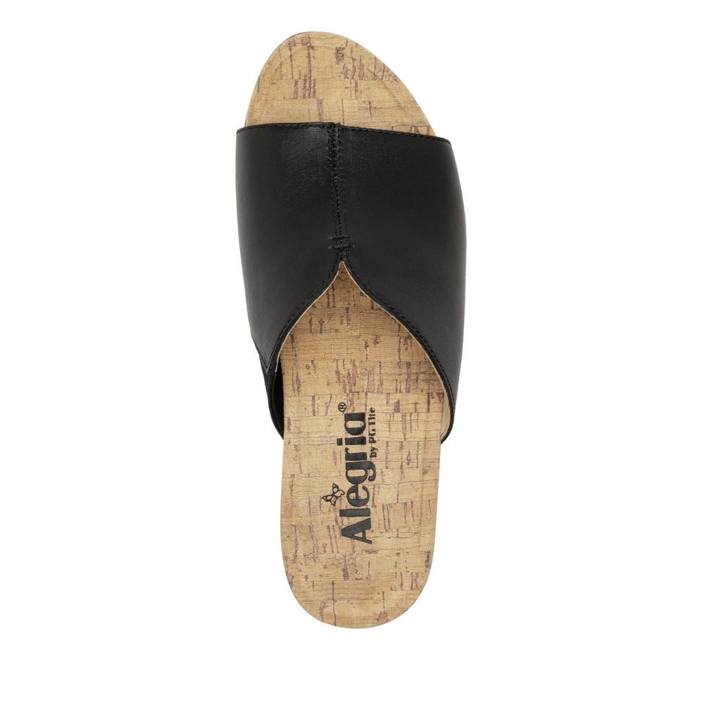 Triniti Black Butter slide sandal on comfort flatform outsole- TRI-641_S5